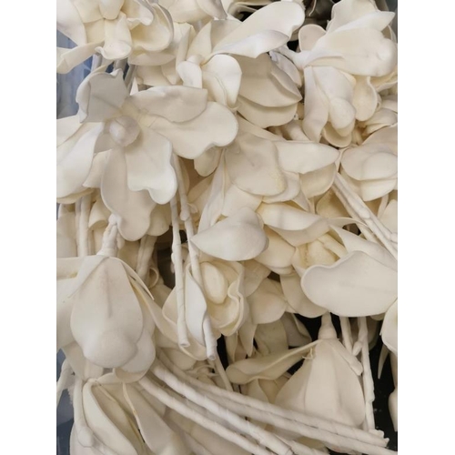 101 - Box of White Foam Magnolia Flowers (60cm)