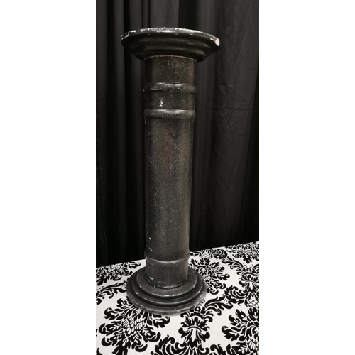 104 - Round Black Wooden Plinth