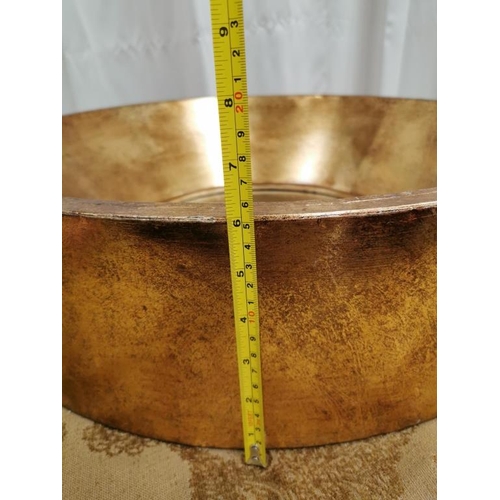 117 - Round Deep Inset Gold Mirror