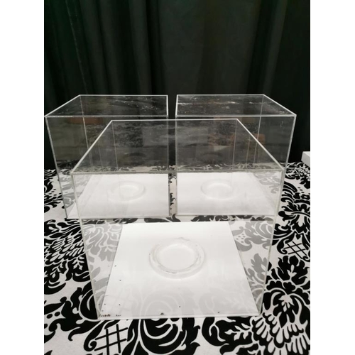 123 - Set of 3 Perspex Display Boxes (30cm Square)