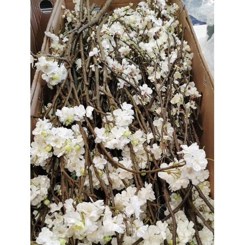 127 - Large Box of Pink and Ivory Cherry Blossom Branches