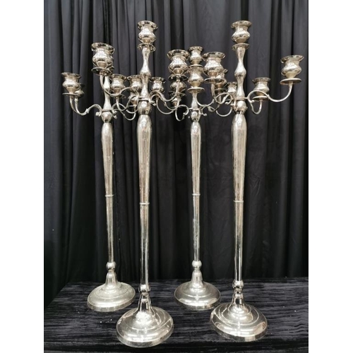 2 - 4 x 5' Silver Candelabra