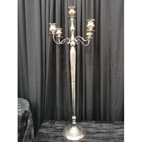 2 - 4 x 5' Silver Candelabra