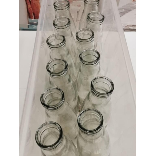 214 - 12 Milk Bottles Vases (20cm H)