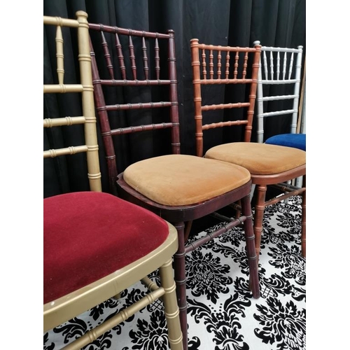 239 - 4 Chiavari Chairs (mixed finish) with extra pads