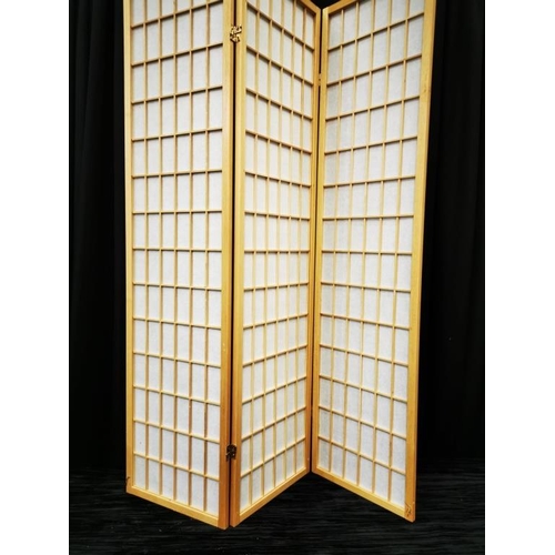 26 - 3 Panel Japanese Screens (3) in Light Maple Finish