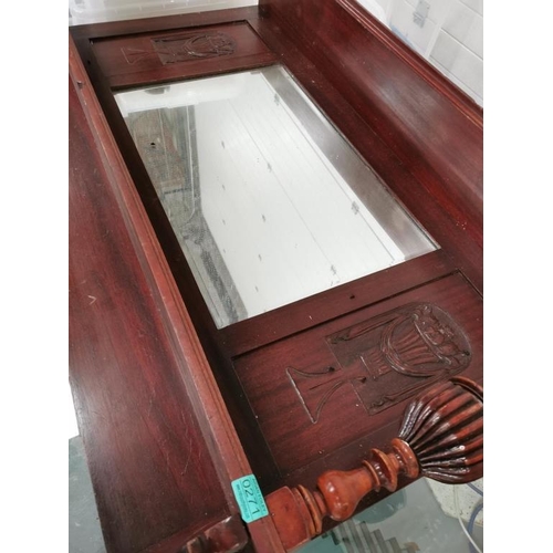 271 - Mahogany Overmantle (130cm L x 80cm H x 20cm W)