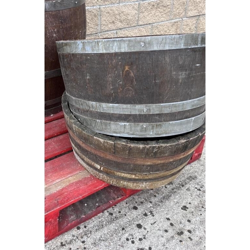 323 - Half Barrell Planter (26cm H x 65cm W)