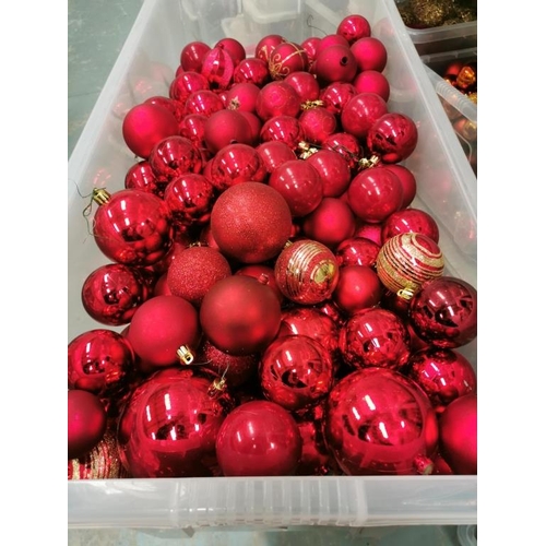 331 - Box of Red Baubles, various designs