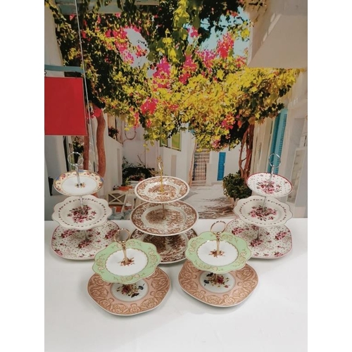 341 - Collection of 8 Afternoon Tea Cake Stands