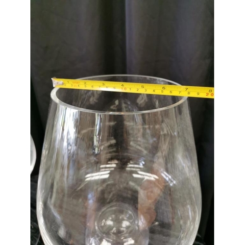 57 - 2 Large Brandy Glass Vases (45cm H x 17cm D)