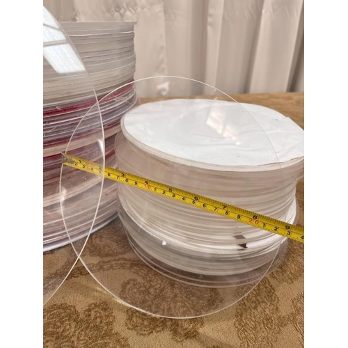 66 - Box of Perspex Discs (22cm)