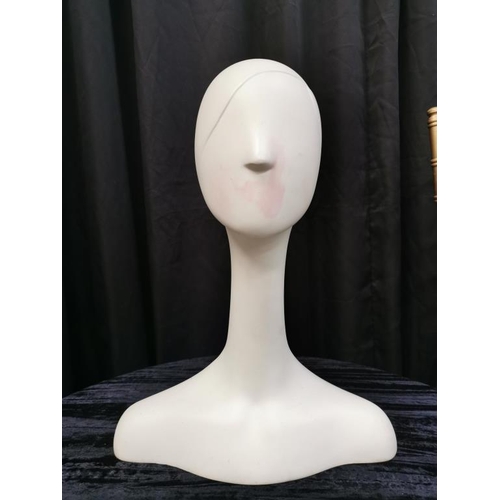 79 - White Mannequin Bust (50cm H x 40cm) - Perfect Hat Stand