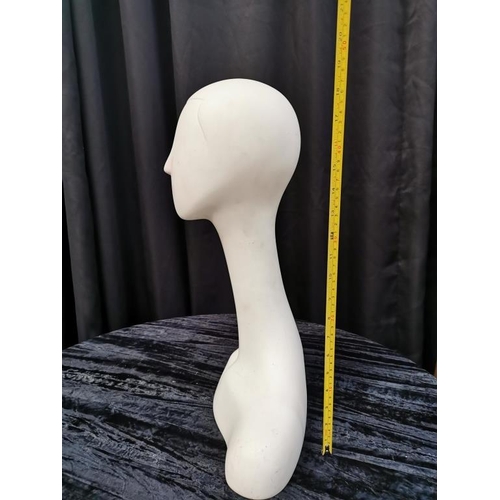 79 - White Mannequin Bust (50cm H x 40cm) - Perfect Hat Stand