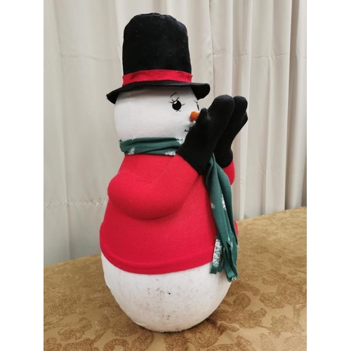 88 - Snowman Figure Falling Snow Machine supplied with Barrel of Snow Fluid