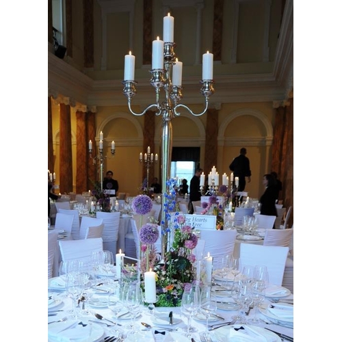 511 - 4 x 5' Silver Candelabra