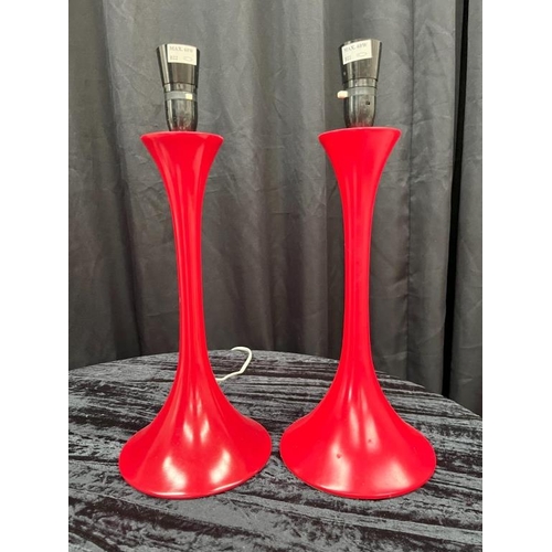 550 - 2 Curved Red Lamps (43cm)