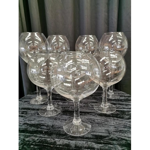 566 - 8 Wine Glass Vases (30cm / 40cm)