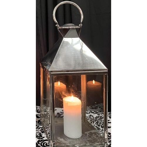 601 - Square Chrome Lantern