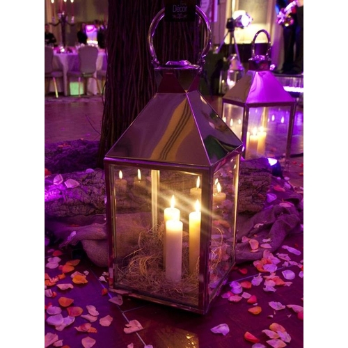 601 - Square Chrome Lantern