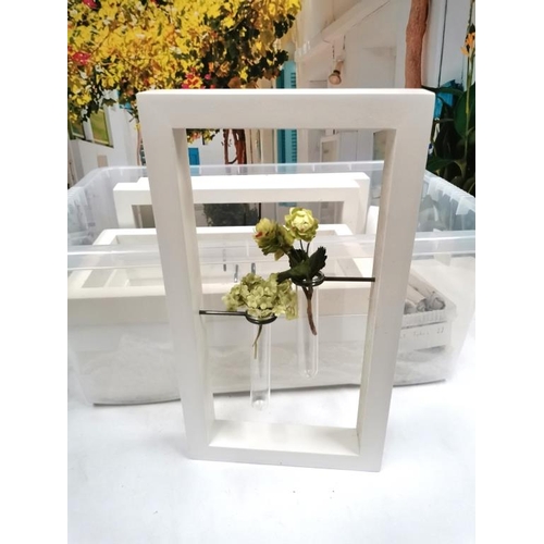 642 - Large White Frames with Test Tubes (40cm H) Designed by Serax, Belgium