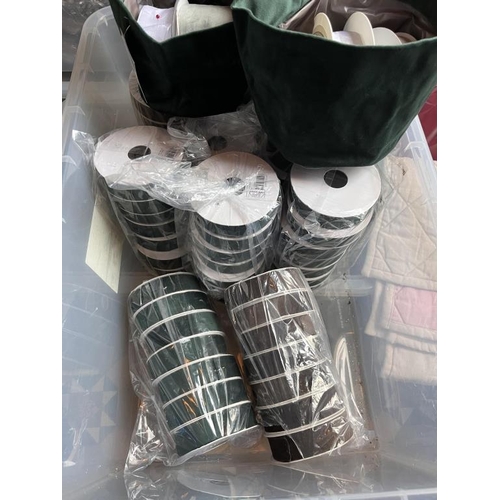 660 - Box of Velvet Vivant Ribbon and pot bags