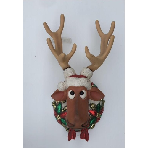 674 - Reindeer Wall Plaque (60cm)