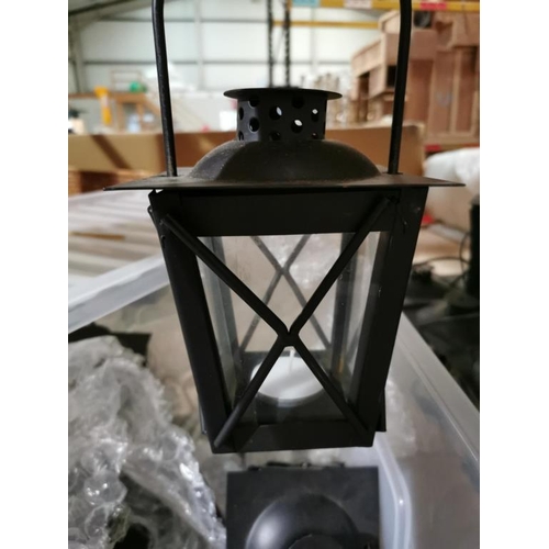 681 - Black Old English Style Lanterns (small & large)