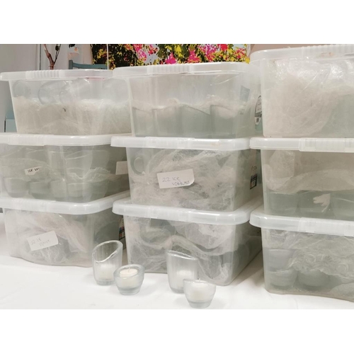 682 - 6 Boxes of Frosted Heavy Votives (2 sizes)