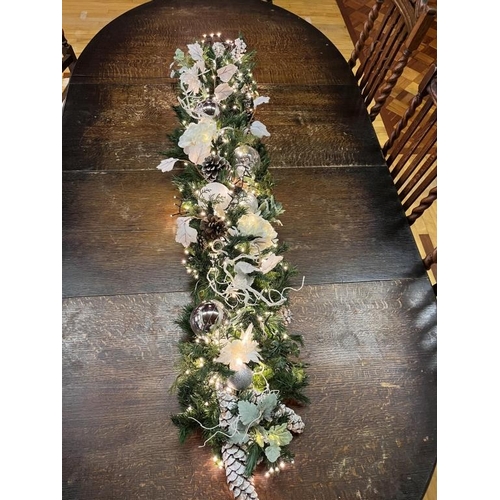 732 - Franc Designer White Christmas Garland, 120cm