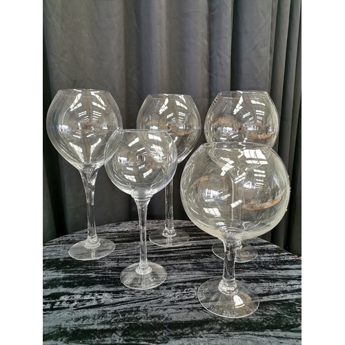 736 - Box of Mixed Size Wine Glass Vases (up to 40cm)