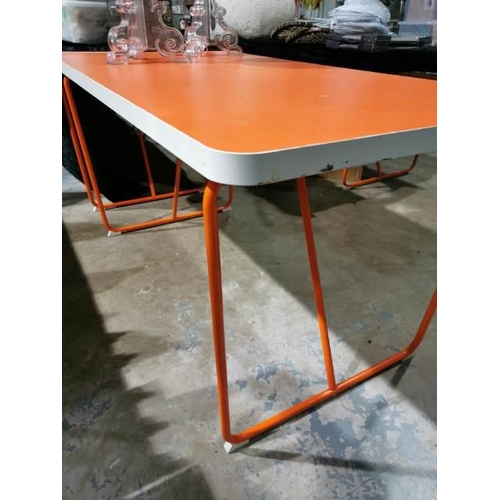 768 - 6 Orange Ikea Tables