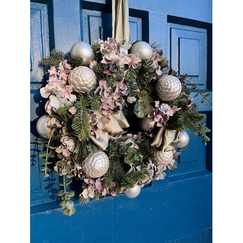 773 - Hydrangea and Eucalyptus 50cm Wreath