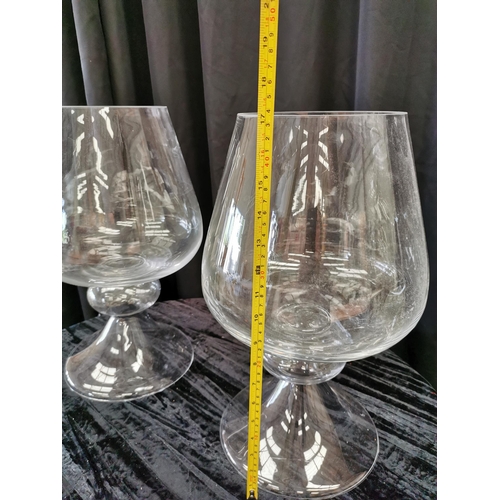 919 - 2 Large Brandy Glass Vases