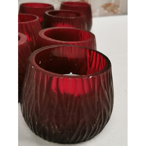 962 - 3 Boxes of Heavy Round Red Votives (65)