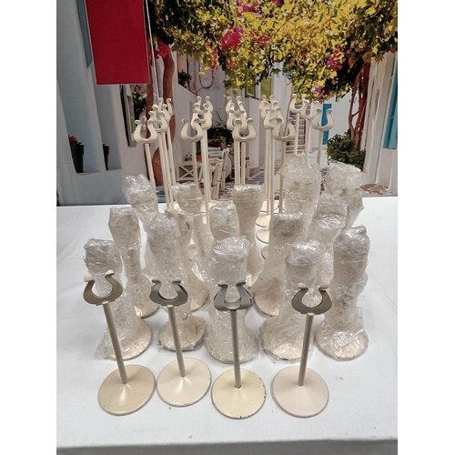 965 - 1 Box of Cream Table Number Stands