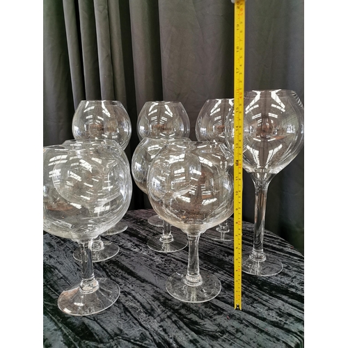 762 - 8 Wine Glass Vases (30cm & 40cm)