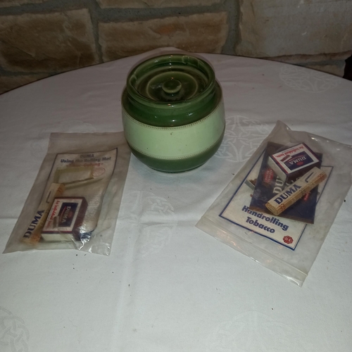 aonian tobacco jar Early 20th Century Aonian Pottery Tobacco Jar (12cm) and some 