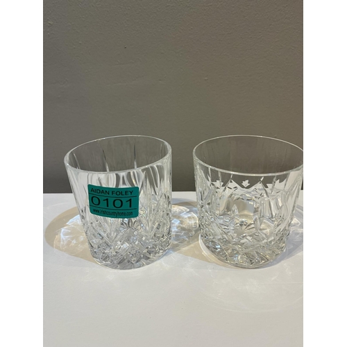 101 - Waterford Crystal Pair of Crystal Tumblers (10 cm W x 10 cm H)