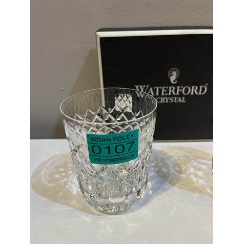 107 - Waterford Crystal Pair of Crystal Tumblers (7 cm W x 9 cm H)