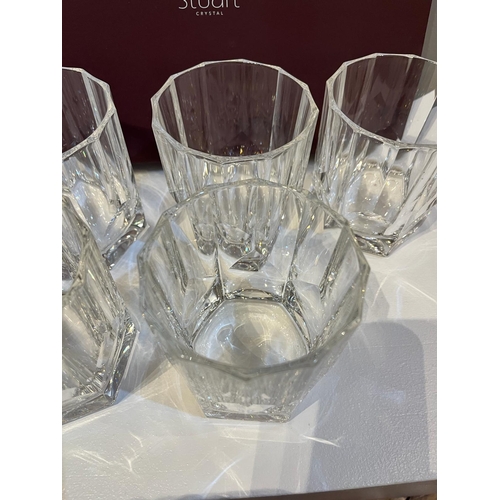 110 - The Redhouse Collection for Stuart Crystal Set of Six Tumblers (9 cm W x 10 cm H)