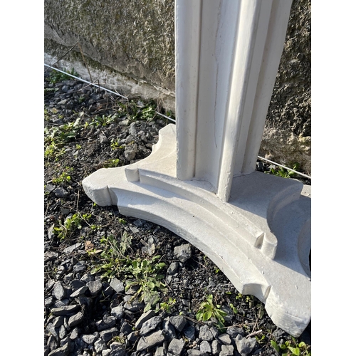 13 - Painted Antique Gothic Pedestal (46 cm W x 95 cm H x 46 cm D)