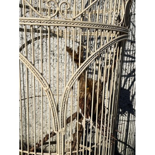 16 - Exceptionally Large Bird Cage with Contents (50 cm W x 140 cm H)