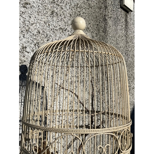 16 - Exceptionally Large Bird Cage with Contents (50 cm W x 140 cm H)