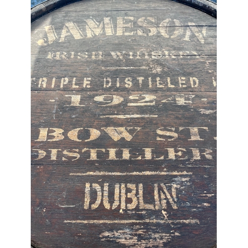 18 - Jameson Triple Distilled 1924 Metal Bound Barrel (65 cm W x 90 cm H)