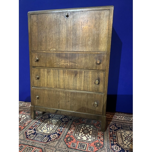 47 - Vintage Walnut Chest with Bakelite Handles (as found) and a Pair of Upcycled 3 Drawer Lockers (Chest... 