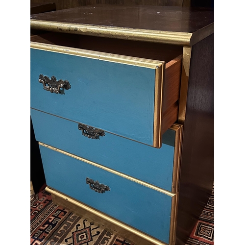 47 - Vintage Walnut Chest with Bakelite Handles (as found) and a Pair of Upcycled 3 Drawer Lockers (Chest... 