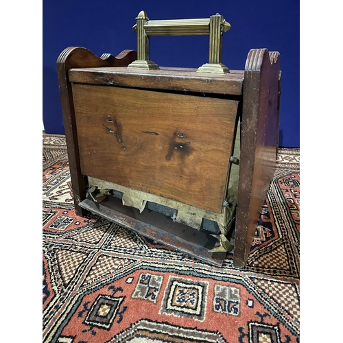 49 - Fine Art Nouveau Walnut and Metal Embossed Coal Cabinet and 2 Others