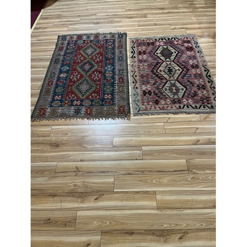 57 - Two Kilims (Largest 170 cm W x 112 cm H)