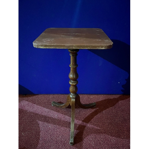 80 - Edwardian Mahogany Two Tier Table and an Oak Tripod Wine Table (Largest 53 cm W x 84 cm H)